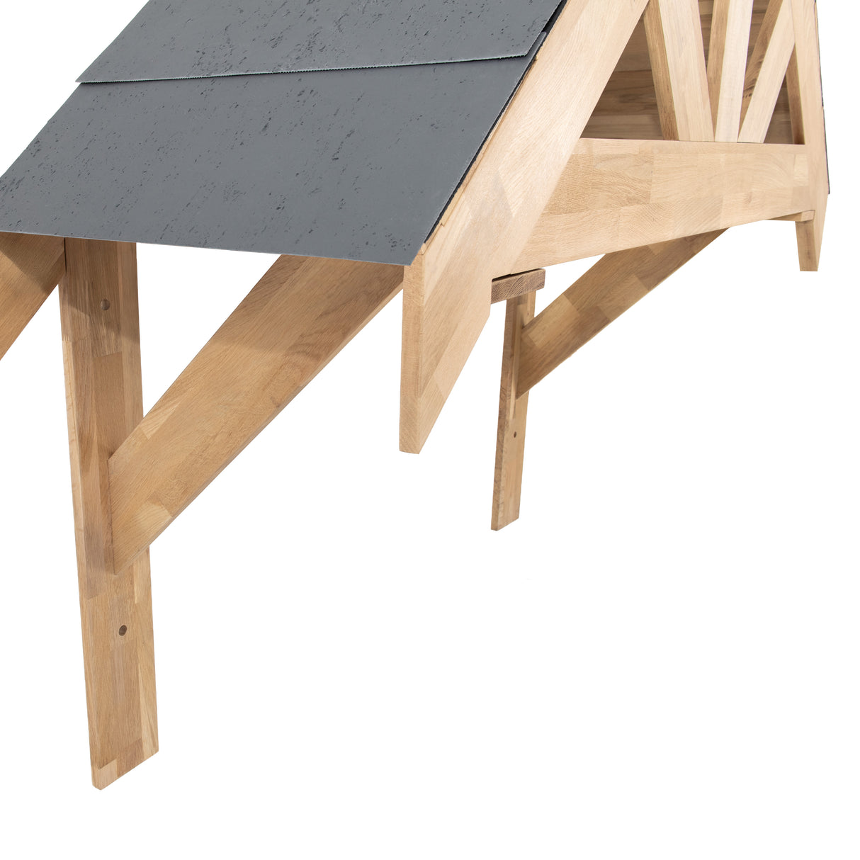 Kit de Marquise en Bois Chêne Massif - 140 cm