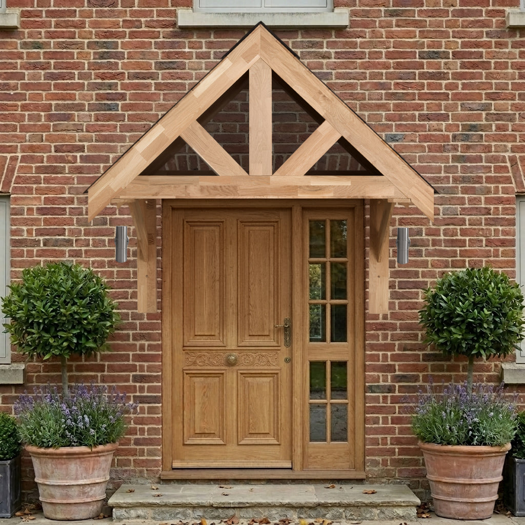 Kit de Marquise en Bois Chêne Massif - 140 cm
