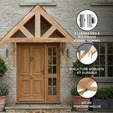 Kit de Marquise en Bois Chêne Massif - 140 cm