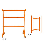 Lot de 2 Tréteaux de Maçon & 3 Supports en X (750 mm)