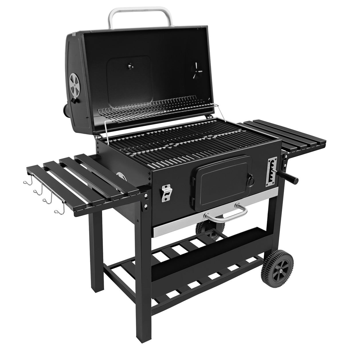 Barbecue au Charbon Fumoir XXL avec Bois de Fumage