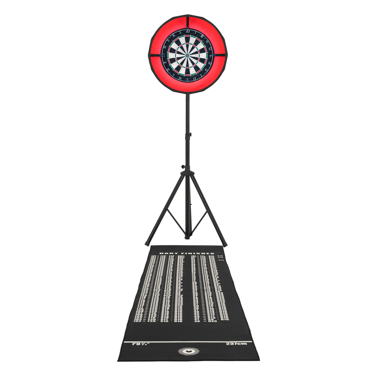 Lot de Table Multi Jeux 7 en 1, Ensemble de Fléchettes & Anneau LED - Chêne