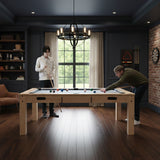 Lot de Table Multi Jeux 7 en 1, Ensemble de Fléchettes & Anneau LED - Chêne