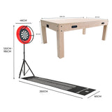 Lot de Table Multi Jeux 7 en 1, Ensemble de Fléchettes & Anneau LED - Chêne