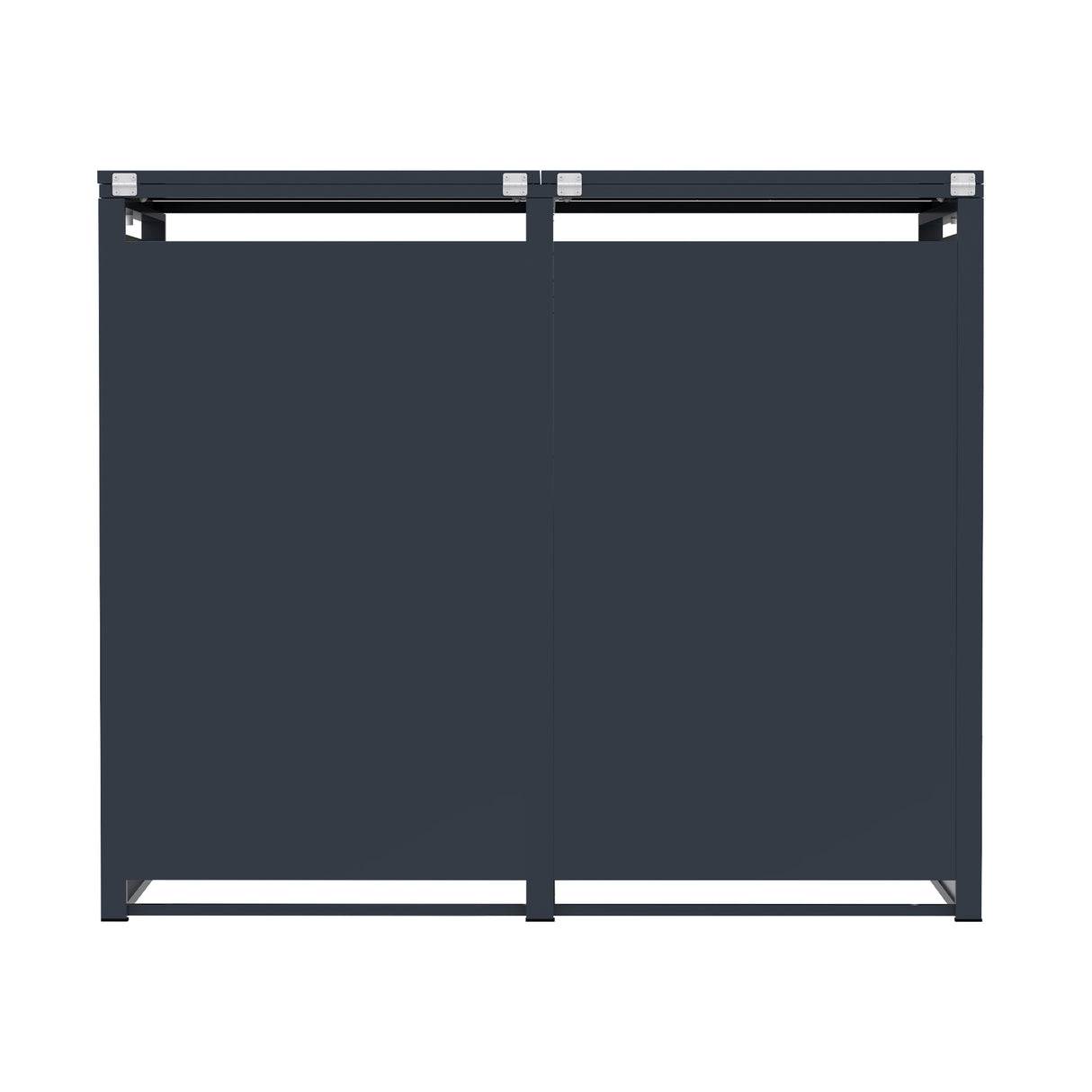 Abri Métallique pour 2 Poubelles à Roulettes - Anthracite