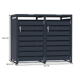 Abri Métallique pour 2 Poubelles à Roulettes - Anthracite