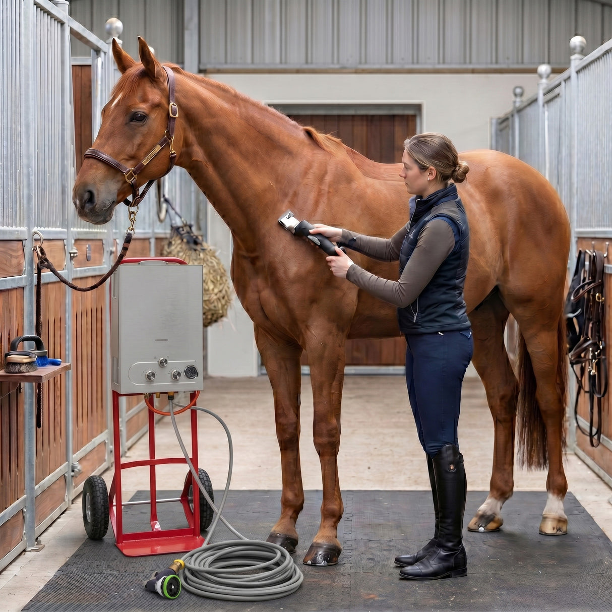 Douche de Cheval Portable avec Tondeuse sans fil