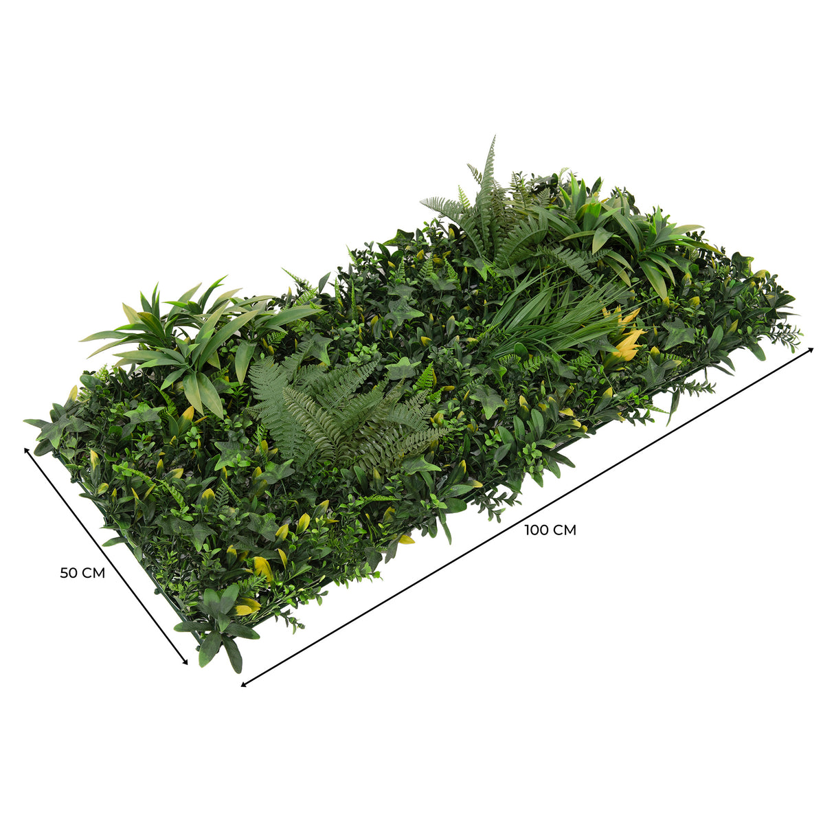 Panneau Mural Végétal Artificiel - 50 cm x 100 cm (1 pc)