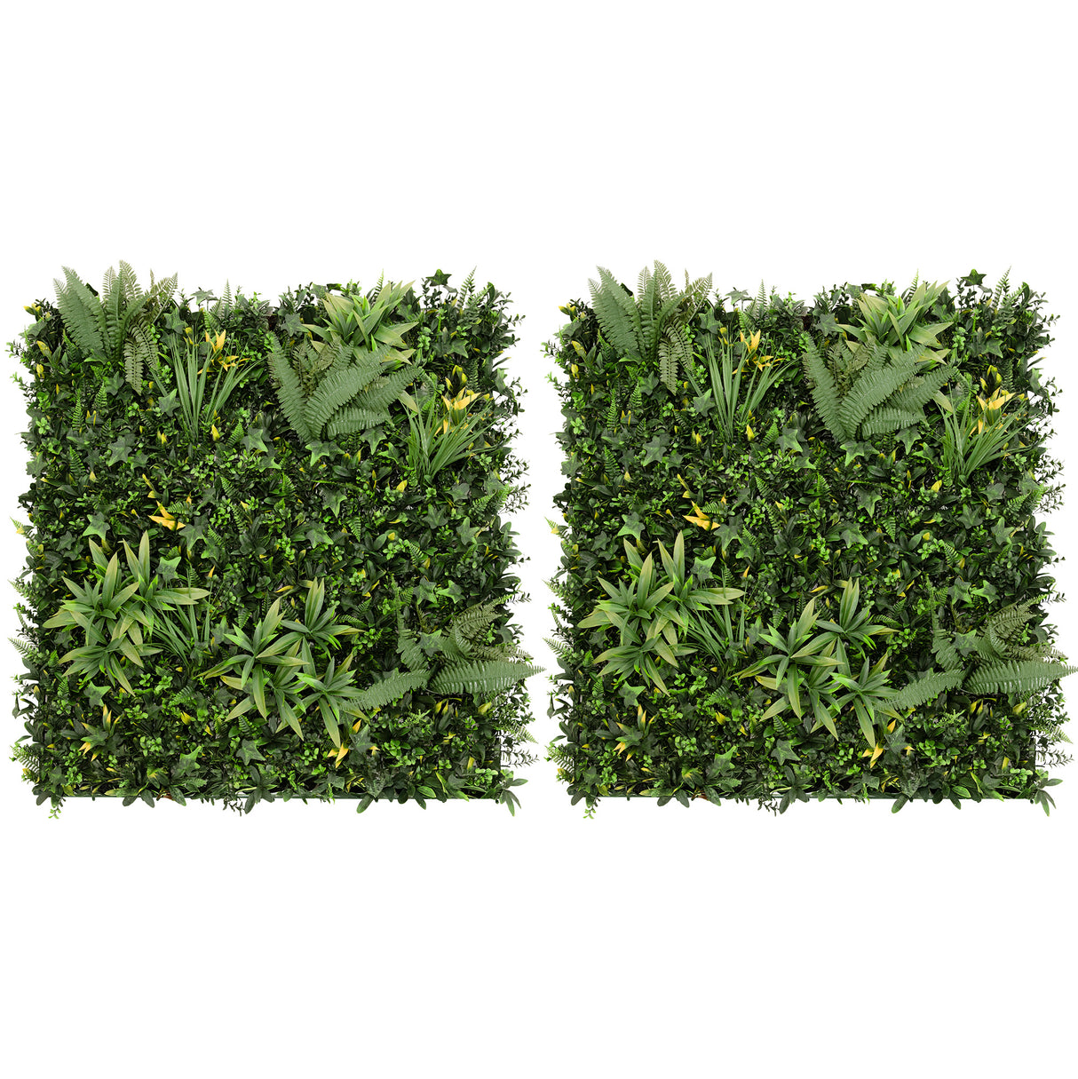Panneau Mural Végétal Artificiel - 100 cm x 100 cm (2 pcs)