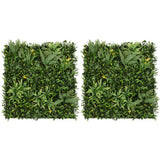 Panneau Mural Végétal Artificiel - 100 cm x 100 cm (2 pcs)