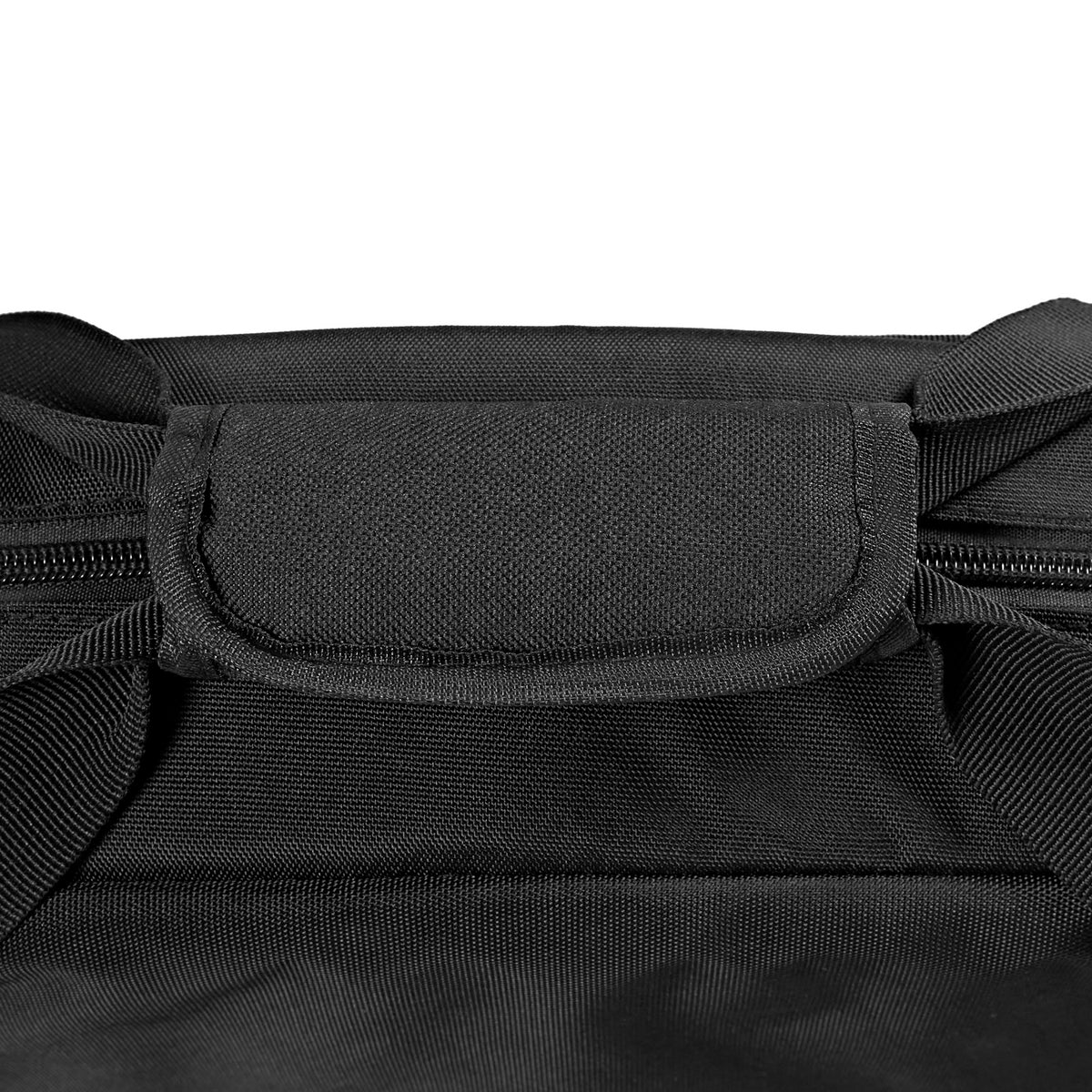 Sac de transport noir en tissu résistant, avec une fermeture éclair et une poignée rembourrée pour un transport facile et sécurisé des cartes
