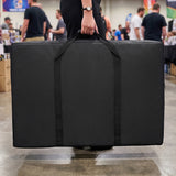 Sac de transport noir pour vitrine de cartes, avec des poignées robustes, idéal pour le transport sécurisé lors d'événements