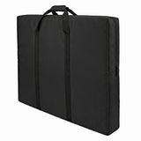 Sac de transport noir pour vitrine, en tissu résistant, avec poignées robustes et fermeture éclair, idéal pour cartes et accessoires