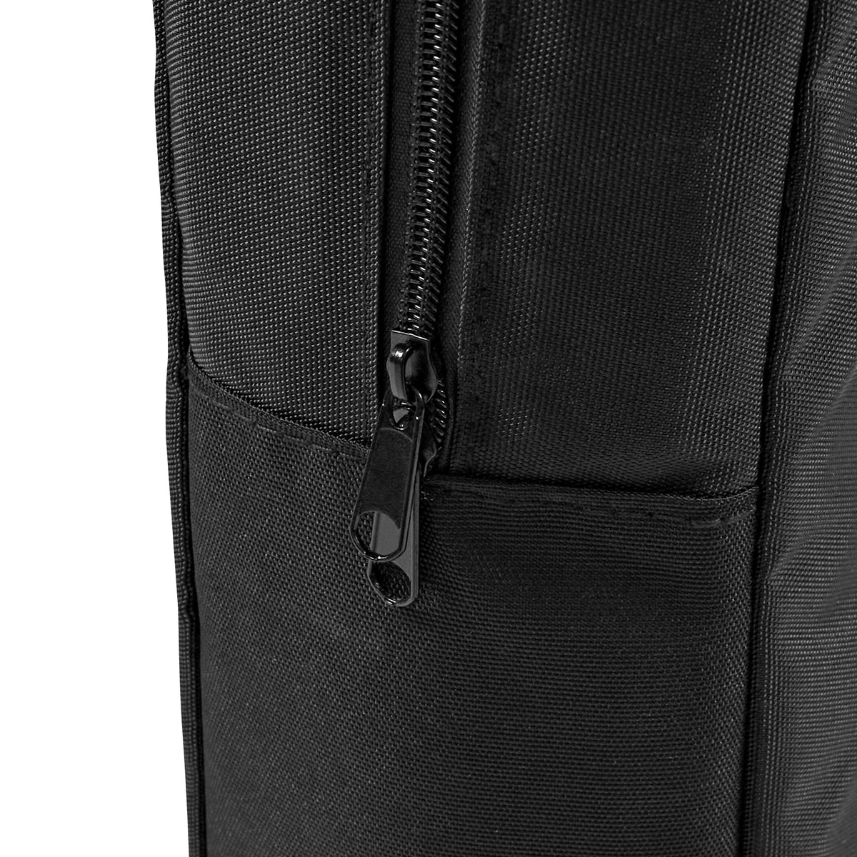 Vitrine verrouillable noire en tissu résistant avec fermeture éclair, idéale pour transporter des cartes en toute sécurité