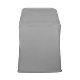 Housse de barbecue grise, en matériau résistant à l'eau, avec une forme rectangulaire et des coutures renforcées pour une protection optimale