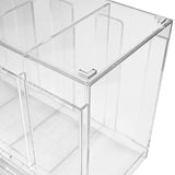 Boîte de rangement en acrylique transparent avec compartiments, offrant une vue claire et un design moderne et épuré