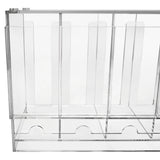 Organisateur de bureau en acrylique transparent, avec plusieurs compartiments rectangulaires pour un rangement élégant et pratique