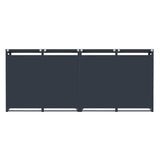 Abri Métallique pour 4 Poubelles à Roulettes - Anthracite et Bois Gris