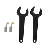 Batteur à main T-Mech avec deux clés noires en métal et balais de charbon, idéal pour les réparations et l'entretien d'outils