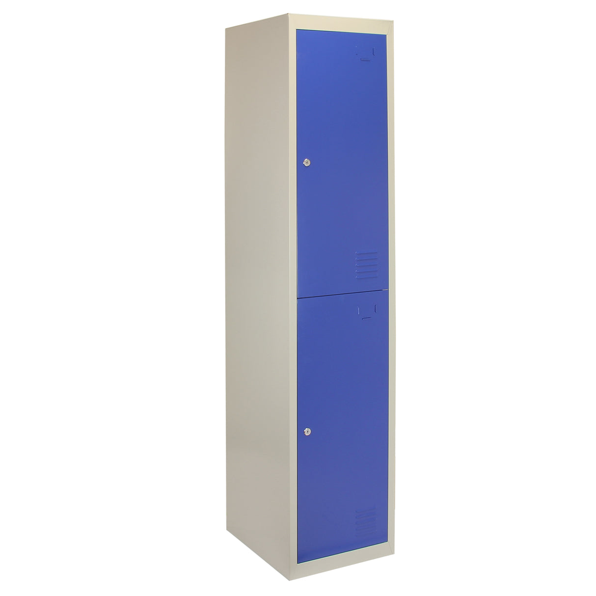 Casier de Rangement de 2 Portes en Acier Bleu