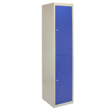 Casier de Rangement de 2 Portes en Acier Bleu