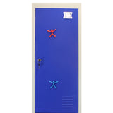 Casier de Rangement de 2 Portes en Acier Bleu