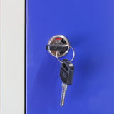 Casier de Rangement de 2 Portes en Acier Bleu