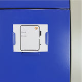 Casier de Rangement de 3 Portes en Acier Bleu