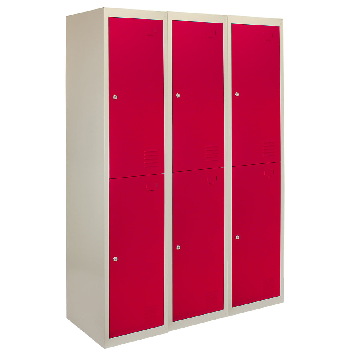 Casier de Rangement de 2 Portes en Acier Rouge