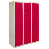 Casier de Rangement de 2 Portes en Acier Rouge
