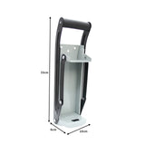 Poubelle incastrable KuKoo de 90 L, en métal gris avec une poignée noire, design moderne et dimensions de 33 cm de hauteur, 10 cm de largeur et 8 cm de profondeur