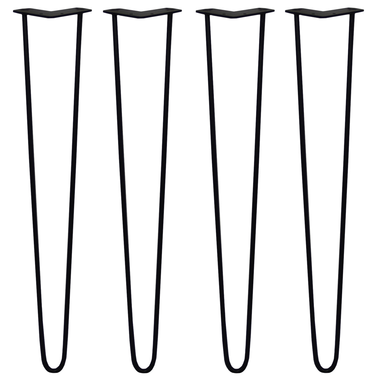 Pieds de table noirs en métal, hauteur de 71 cm, avec deux tiges de 10 mm, design élégant et moderne, parfaits pour meubles