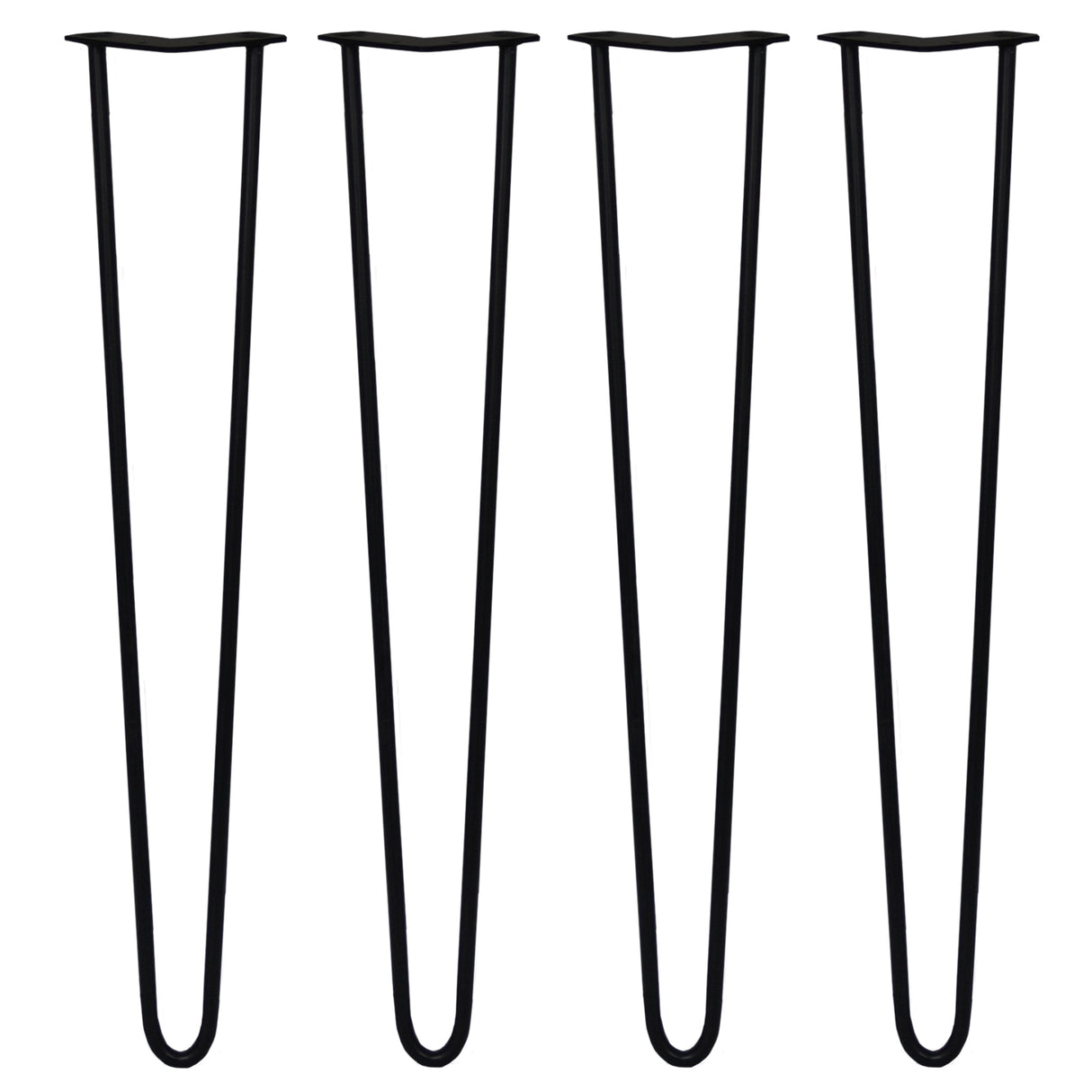 Pieds de table noirs en métal, 71 cm de hauteur, avec deux tiges de 12 mm, au design élégant et moderne, parfaits pour meubles