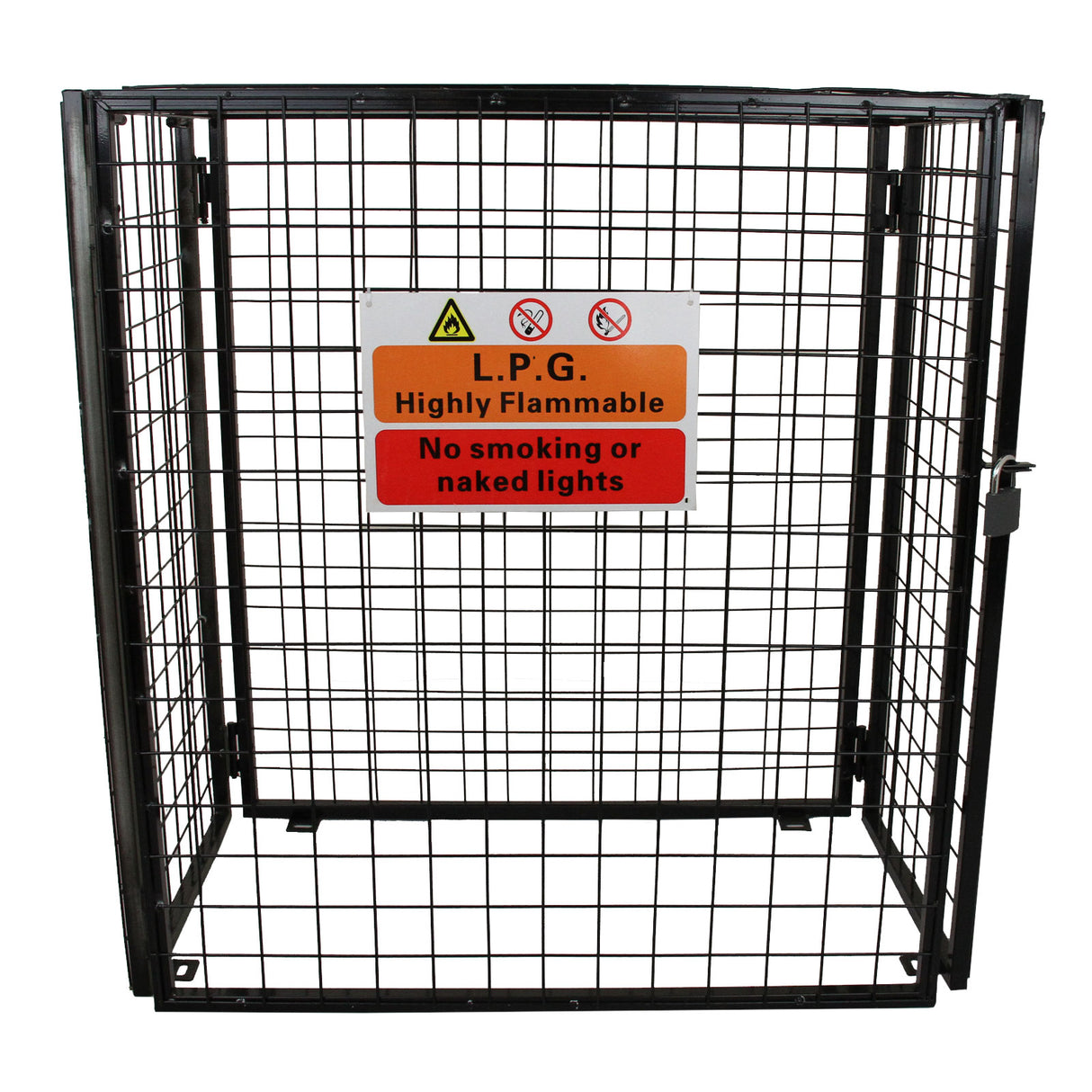 Cage de Rangement Pour 3 Bouteilles de Gaz - Noir