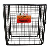 Cage de Rangement Pour 3 Bouteilles de Gaz - Noir