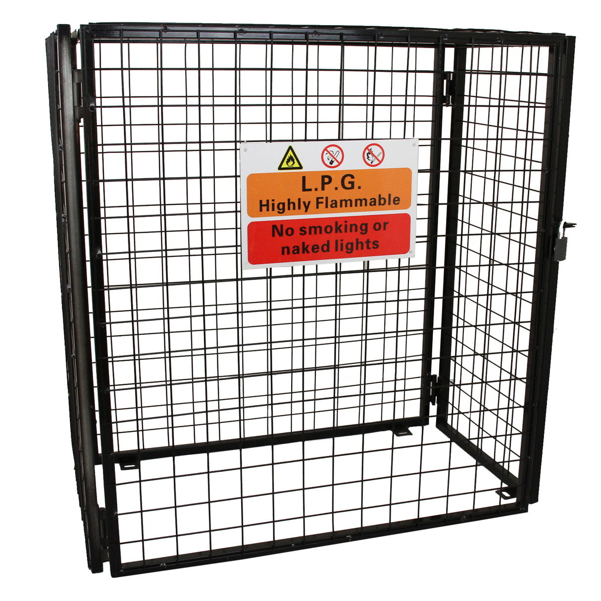Cage de Rangement Pour 3 Bouteilles de Gaz - Noir