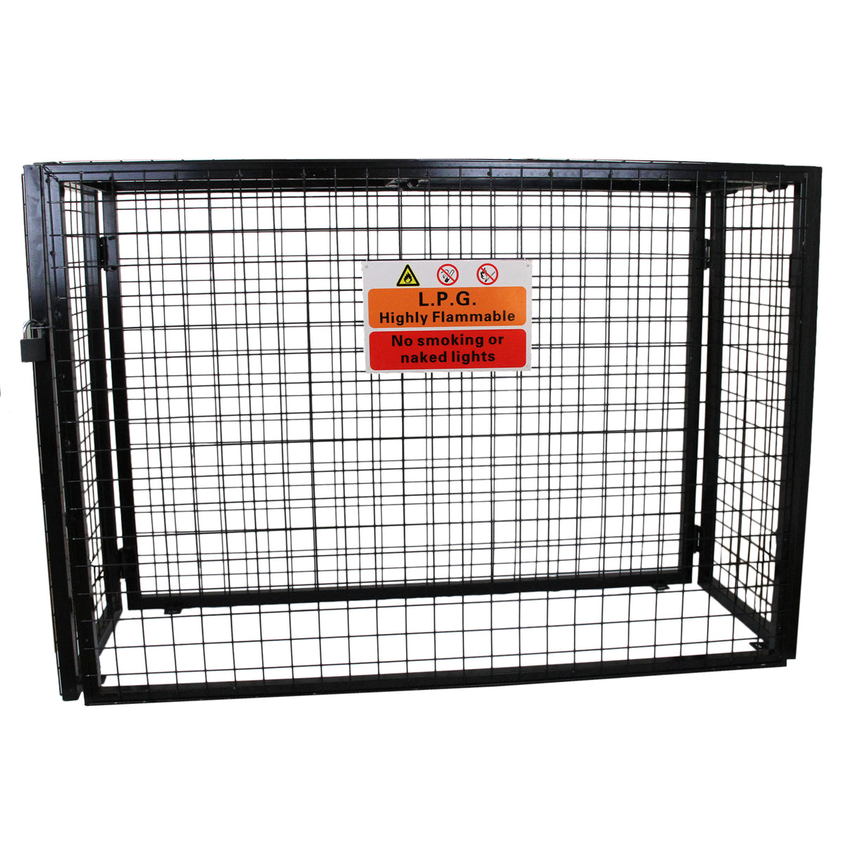 Cage de Rangement Pour 4 Bouteilles de Gaz - Noir