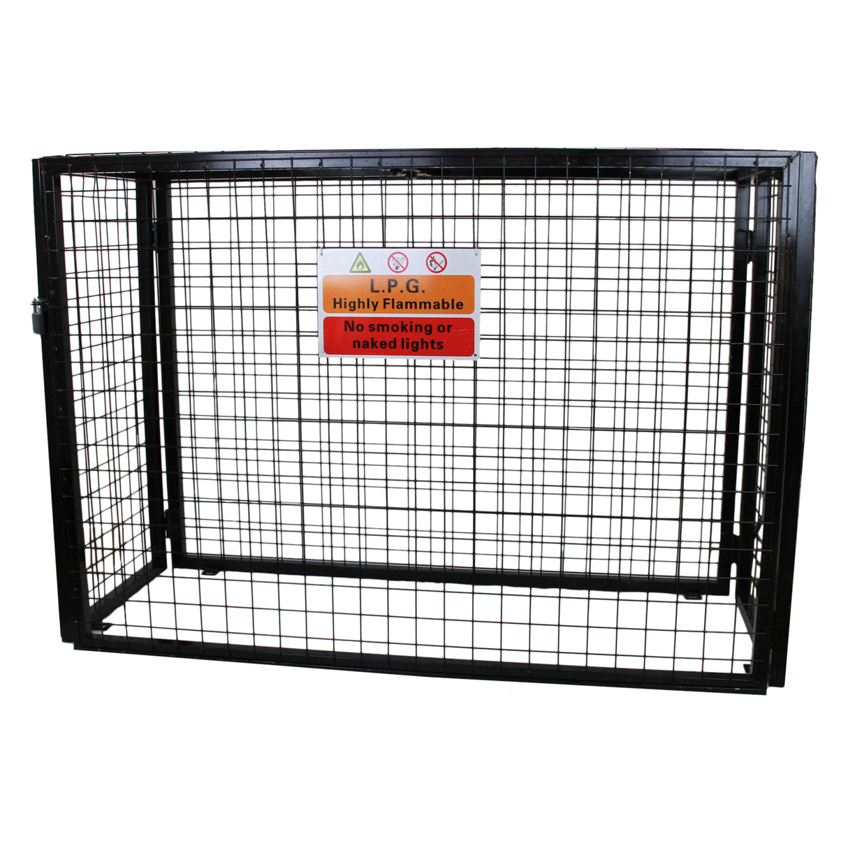 Cage de Rangement Pour 4 Bouteilles de Gaz - Noir