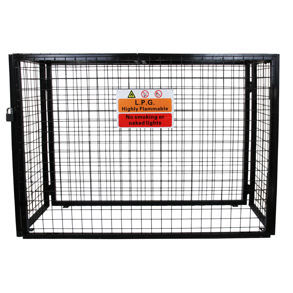 Cage de Rangement Pour 4 Bouteilles de Gaz - Noir