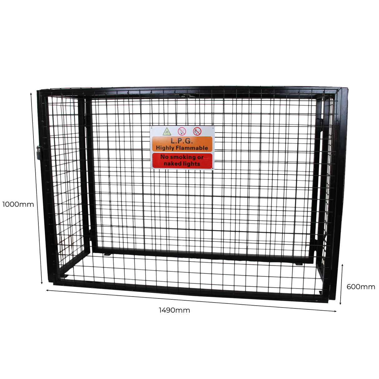 Cage de Rangement Pour 4 Bouteilles de Gaz - Noir