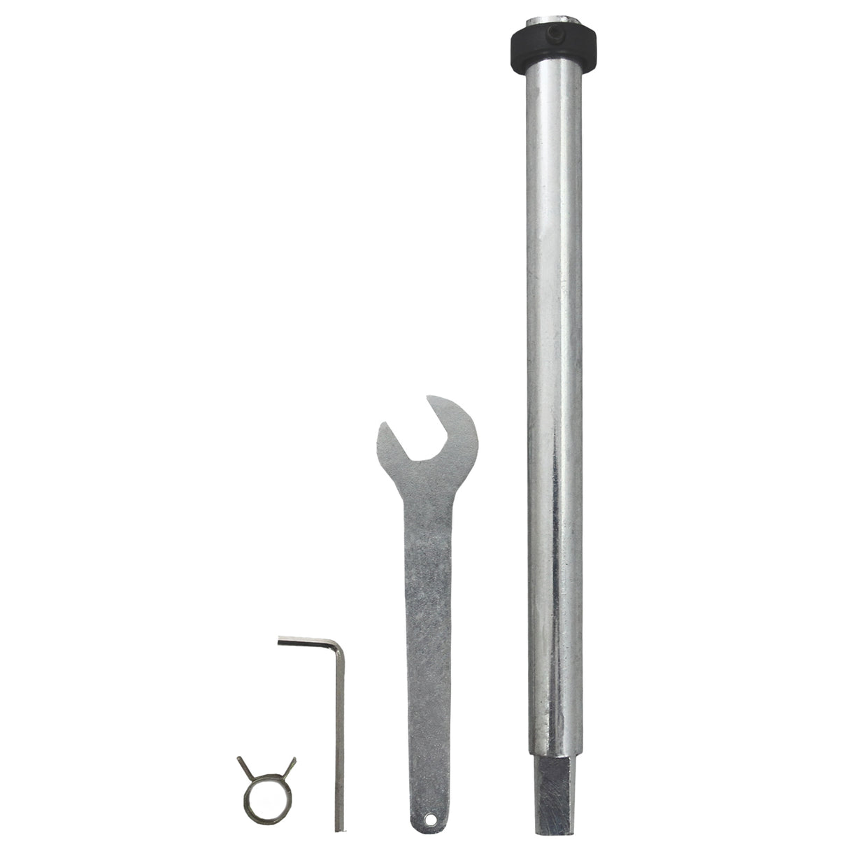 Mortaiseuse T-Mech en métal argenté avec 6 fraises, clé et outils, offrant robustesse et précision pour le travail du bois