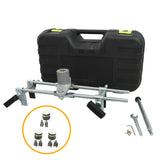 Mortaiseuse T-Mech avec 6 fraises, boîtier noir robuste, accessoires en métal argenté, outils de précision pour le travail du bois