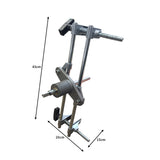 Mortaiseuse T-Mech en métal argenté, dimensions 43 cm de hauteur, 20 cm de largeur, 15 cm de profondeur, avec 6 fraises incluses