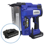 Agrafeuse-cloueuse électrique T-Mech en bleu, avec batterie lithium-ion de 18V, idéale pour des travaux de bricolage précis et efficaces