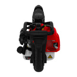 Marteau-piqueur à essence à 2 temps, rouge et noir, avec poignée ergonomique, moteur puissant et design compact pour un usage intensif