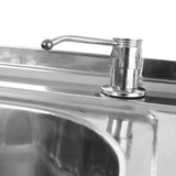 KuKoo Évier Commercial en Inox sur Pied à 2 Cuves – Égouttoir à Droite