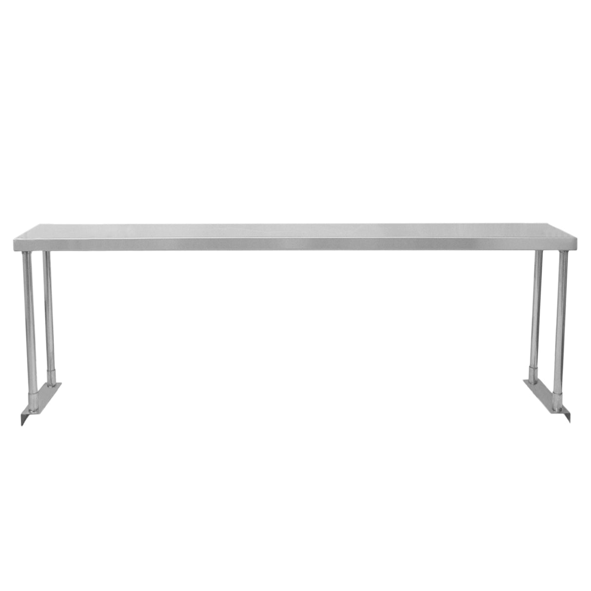 Étagère d'appoint en métal argenté, design minimaliste, surface lisse et rectangulaire, idéale pour le rangement ou la décoration intérieure