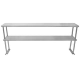 Étagère d'appoint à deux niveaux en métal argenté, finition lisse, design moderne, idéale pour le rangement et la décoration intérieure