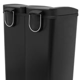 Poubelle de Recyclage à Double Bac 60 L - Noir