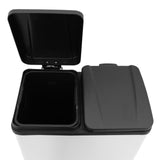 Poubelle de Recyclage à Double Bac 60 L - Blanc